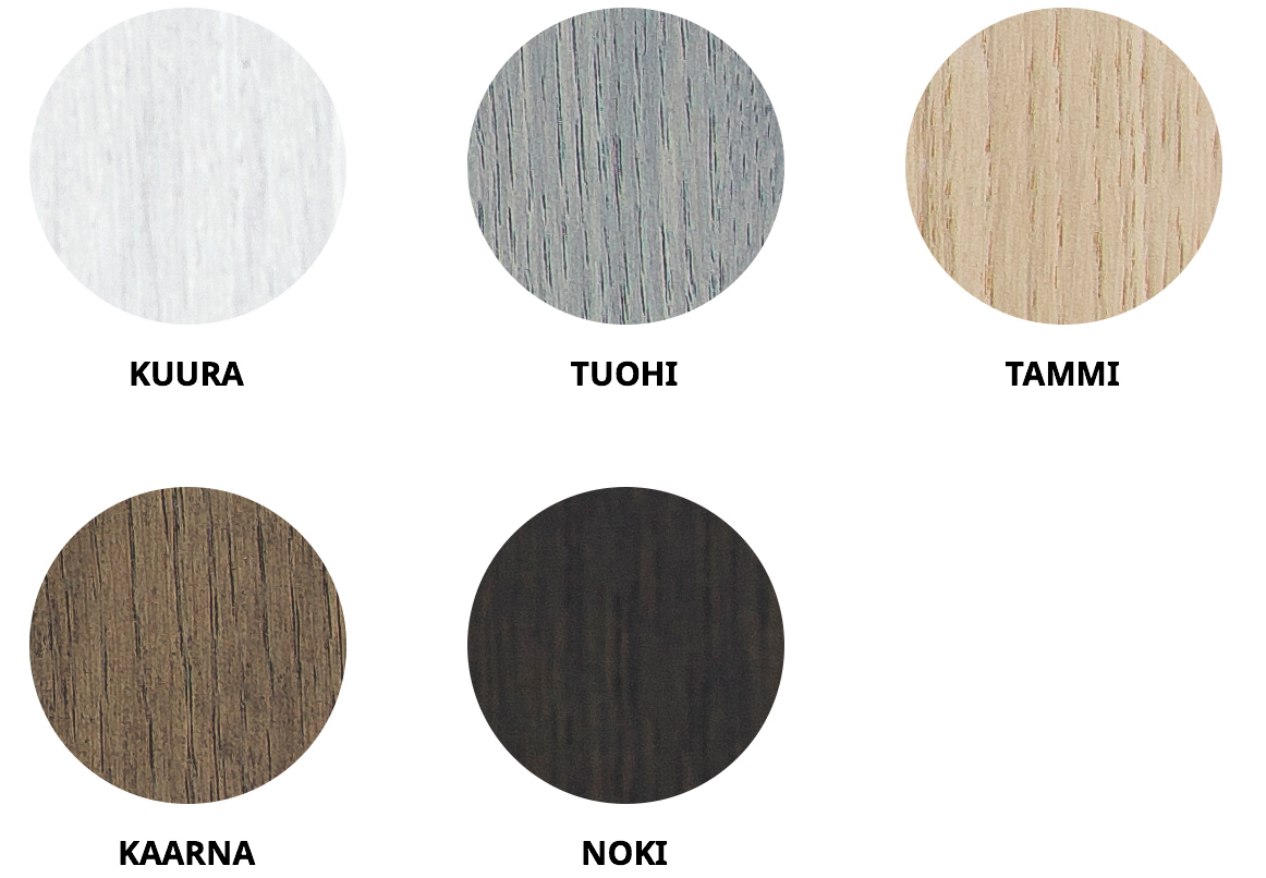 Cariitti Taive saunamalliston sävyt.